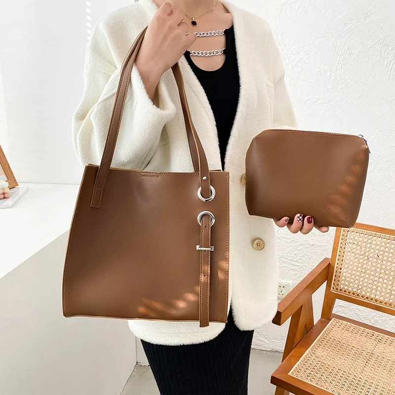 2 шт./комплект, женская сумка из экокожи, с ручками и плечевым ремнём 
2 шт./комплект, женская сумка из экокожи, с ручками и плечевым ремнём