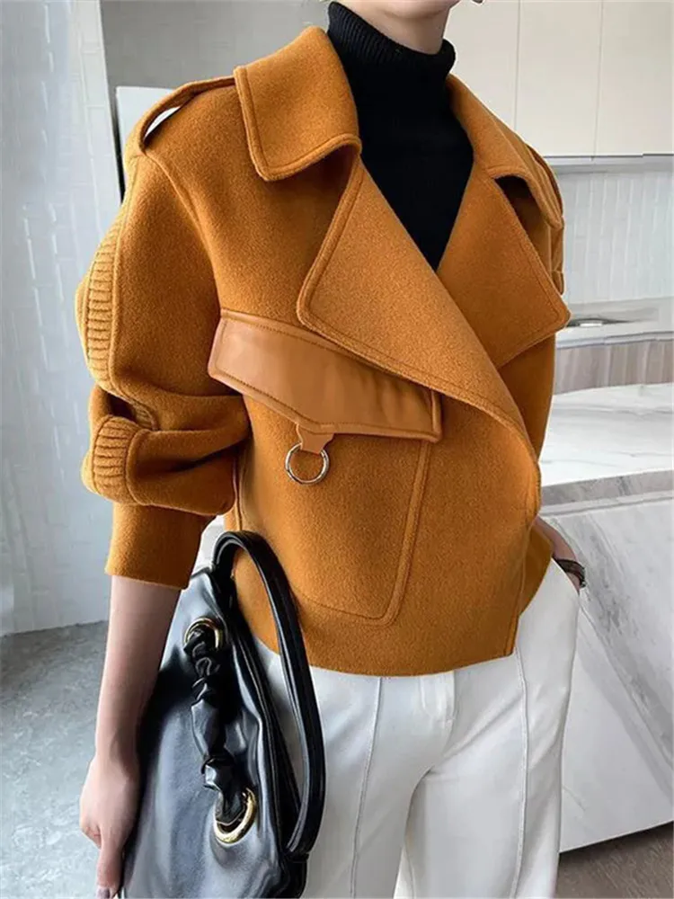 Women's Autumn Wool Blends Coat 2022 Street Fashion Loose Short Jackets Ladies Solid Pocket Spring Woolen Coats Female Abrigos
Women's Autumn Wool Blends Coat 2022 Street Fashion Loose Short Jackets Ladies Solid Pocket Spring Woolen Coats Female Abrigos