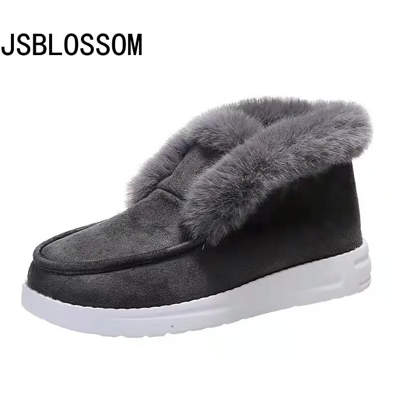 Ladies Ankle Boots Women Winter Warm Plush Fur Snow Boots Suede Leather Shoes Ladies Slip on Comfortable Female Footwear 2022
Ladies Ankle Boots Women Winter Warm Plush Fur Snow Boots Suede Leather Shoes Ladies Slip on Comfortable Female Footwear 2022
