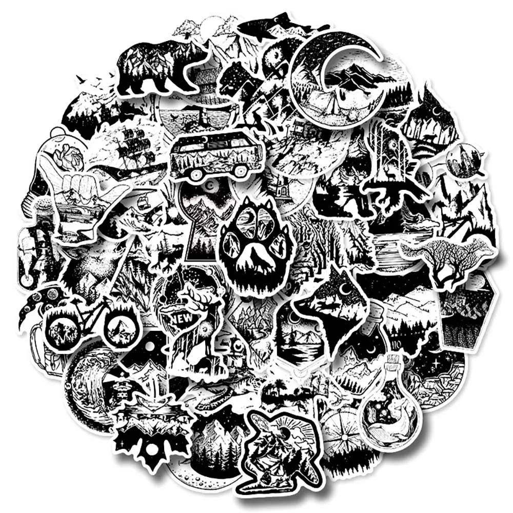 10/50 Pcs Creative Black And White Goth Graffiti Sticker Trolley Case Bike Laptop Toys Decoration DIY Waterproof Stickers Decals
10/50 Pcs Creative Black And White Goth Graffiti Sticker Trolley Case Bike Laptop Toys Decoration DIY Waterproof Stickers Decals