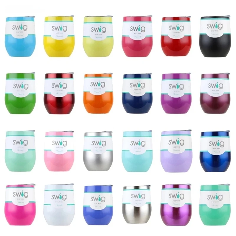 Hot sales! 9oz Egg Shapped Mug Swig Wine Cups Stainless steel Swig Tumbler Insulated thermos Cup Travel Coffee Mug Swig Beer Mug
Hot sales! 9oz Egg Shapped Mug Swig Wine Cups Stainless steel Swig Tumbler Insulated thermos Cup Travel Coffee Mug Swig Beer Mug