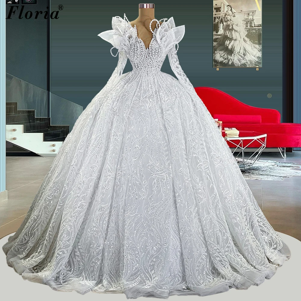 2023 Luxury Pearls Wedding Dresses Ball Gown Long Sleeves Elegant Wedding Gowns Chapel Princess Brides Dresses Vestidos De Novia
2023 Luxury Pearls Wedding Dresses Ball Gown Long Sleeves Elegant Wedding Gowns Chapel Princess Brides Dresses Vestidos De Novia