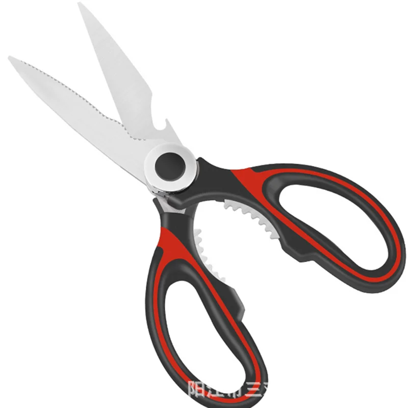 Kitchen scissors multi-functional shearing fish barbecue shears household stainless steel strong chicken bone scissors
Kitchen scissors multi-functional shearing fish barbecue shears household stainless steel strong chicken bone scissors