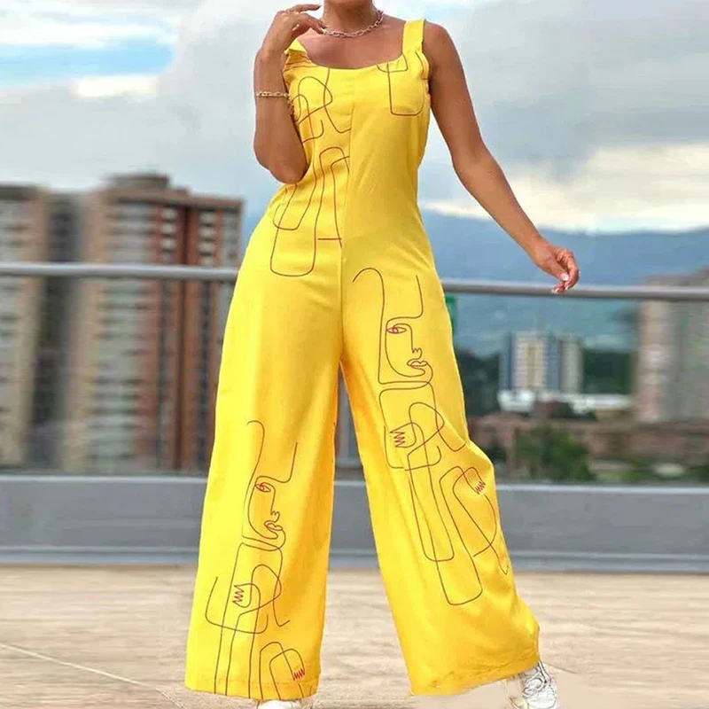 Sexy Slim Face Print Long Jumpsuit Korea Fashion Square Collar Strap One Piece Bodysuit 2023 Casual Women Bodysuit Party Overall
Sexy Slim Face Print Long Jumpsuit Korea Fashion Square Collar Strap One Piece Bodysuit 2023 Casual Women Bodysuit Party Overall