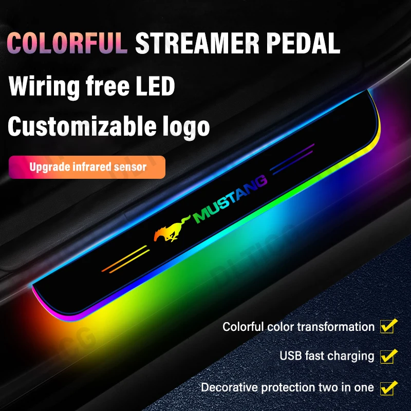 Аксессуары для серии Mustang, 4 шт., беспроводной Автомобильный светодиодный светильник с педалью, внутренсветильник освещение, настраиваемая ... 
Аксессуары для серии Mustang, 4 шт., беспроводной Автомобильный светодиодный светильник с педалью, внутренсветильник освещение, настраиваемая ...