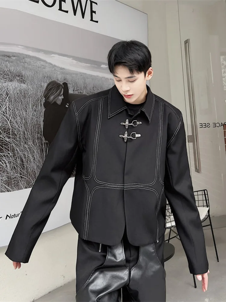 SYUHGFA Men Clothing 2022 Autumn High Quality Short Style Loose Korean Streetwear Coats Fashion Metal Button Blazers Jackets
SYUHGFA Men Clothing 2022 Autumn High Quality Short Style Loose Korean Streetwear Coats Fashion Metal Button Blazers Jackets