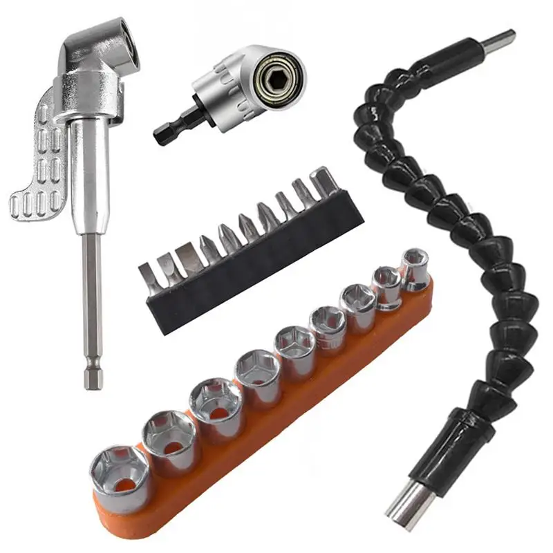 22 Pieces Screwdriver Adapter Driver Drilling Bits Portable Professional Replaceable Accessory Holder Tools with Extension Rod 
22 Pieces Screwdriver Adapter Driver Drilling Bits Portable Professional Replaceable Accessory Holder Tools with Extension Rod