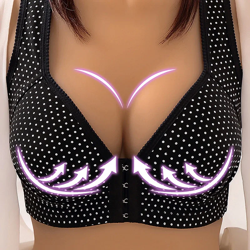 Breast Cover Female Women Front Buckle Cotton Bra Wire Free Plus Size Underwear Widened Shoulder Straps Brasieres Comfort Black
Breast Cover Female Women Front Buckle Cotton Bra Wire Free Plus Size Underwear Widened Shoulder Straps Brasieres Comfort Black