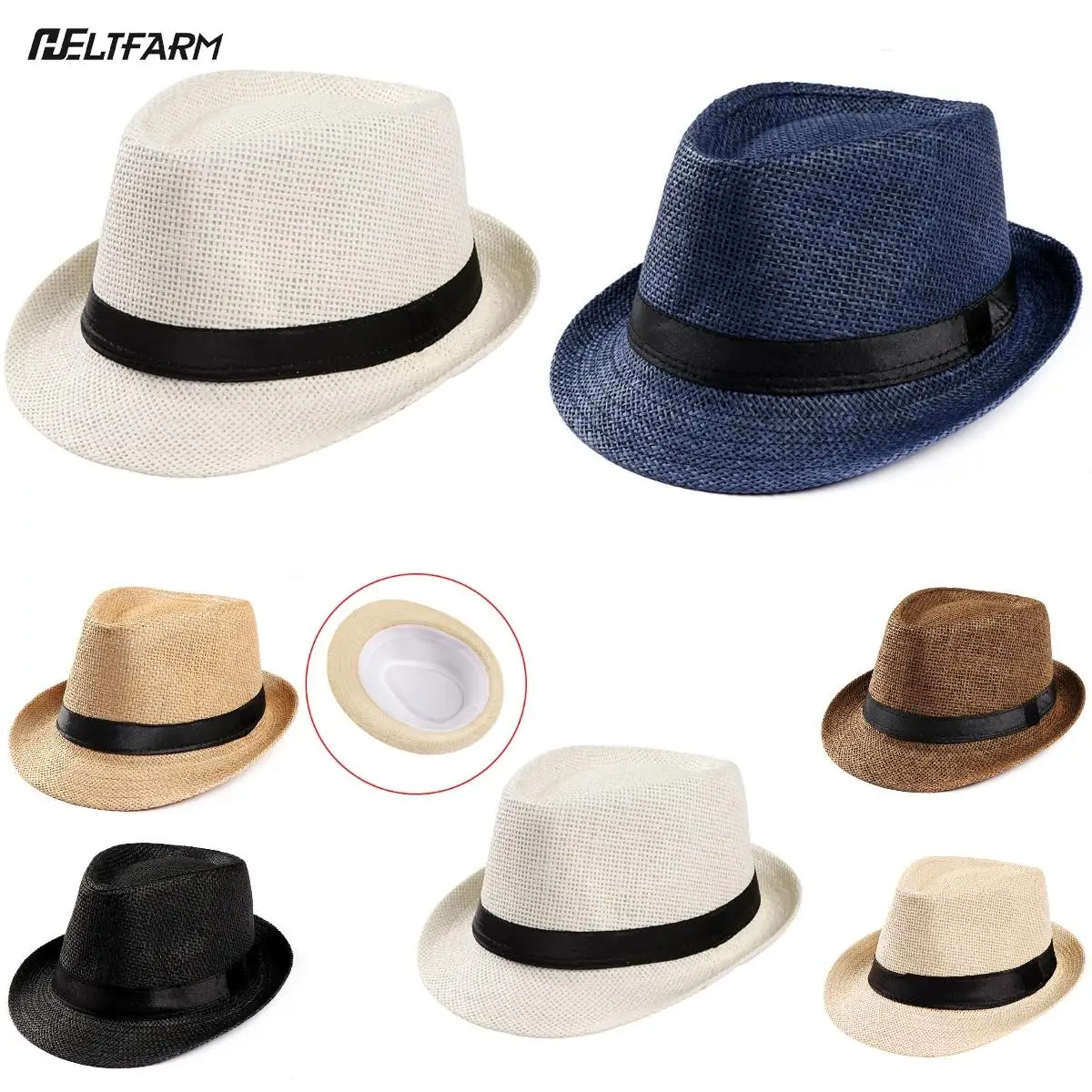 

Ковбойская шляпа в стиле ретро для мужчин и женщин, Соломенная Панама от солнца в западном стиле, дышащая пляжная шапка, весна-лето-осень