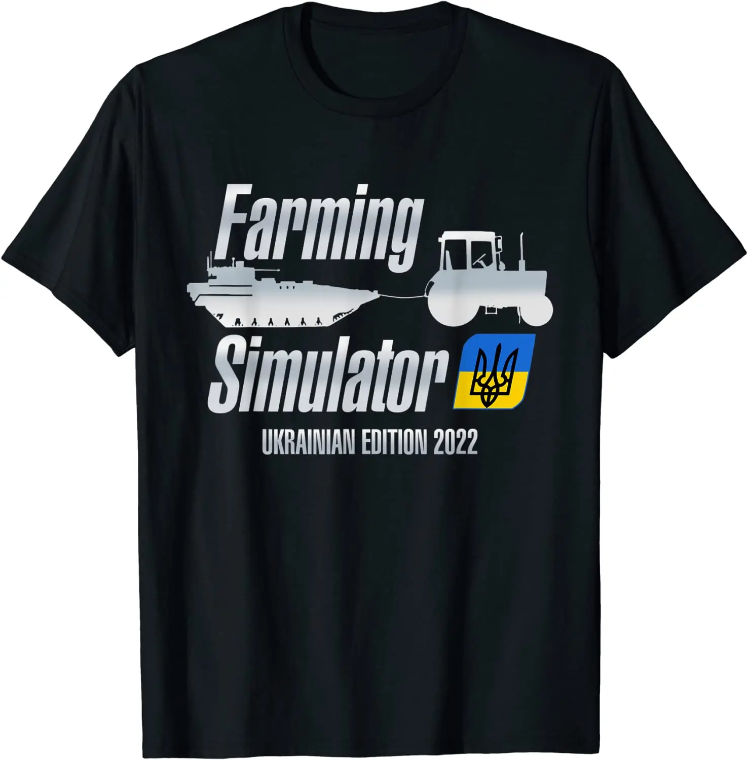 

Farming Simulator Ukrainian Edition 2022 Tractors Farm Men T-Shirt Short Sleeve Casual 100% Cotton O-Neck Summer Shirt