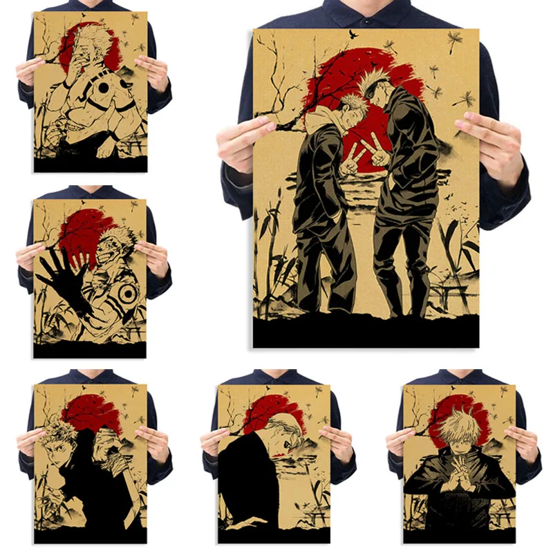 Jujutsu Kaisen Posters Kraft Paper Vintage Gojo Satoru Poster Wall Art Painting Home Decoration Pictures
Jujutsu Kaisen Posters Kraft Paper Vintage Gojo Satoru Poster Wall Art Painting Home Decoration Pictures
