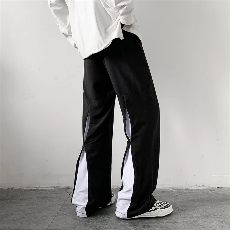 Black and White Color Matching Micro-slip Loose Mopping Pants Men's American Street Vibe Deconstructed Design Casual Pants
Black and White Color Matching Micro-slip Loose Mopping Pants Men's American Street Vibe Deconstructed Design Casual Pants