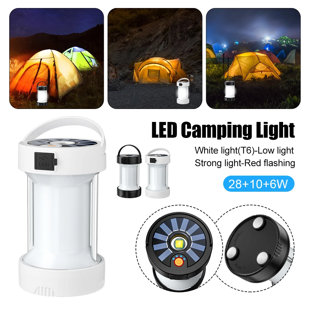 Solar Camping Lantern Rechargeable Portable LED Camping Light 4 Settings Dual Charging Ways Flashlight for Outdoor Hiking Travel
Solar Camping Lantern Rechargeable Portable LED Camping Light 4 Settings Dual Charging Ways Flashlight for Outdoor Hiking Travel