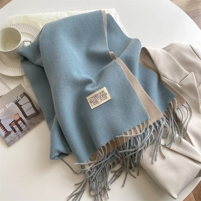 2023 Warm Winter Cashmere Scarf for Women New Fashion Korean Style Fashion Solid Color Double Sided Neckerchief Knitted Wraps
2023 Warm Winter Cashmere Scarf for Women New Fashion Korean Style Fashion Solid Color Double Sided Neckerchief Knitted Wraps