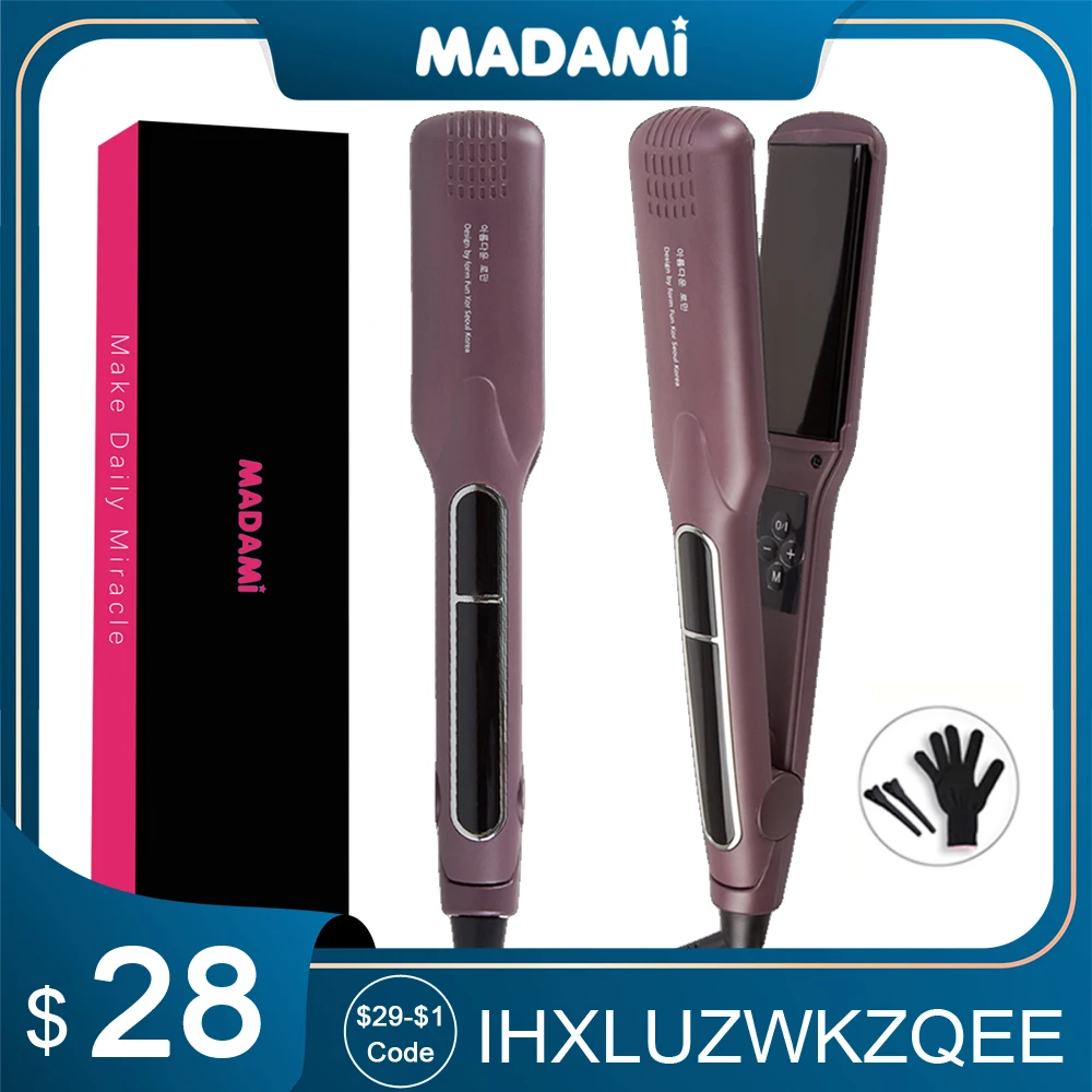 Professional Hair Straightener Curler Wide Plate Ceramic Hair Flat Irons Keratin Treatment 230℃ MCH Fast Heating Salon Styler
Professional Hair Straightener Curler Wide Plate Ceramic Hair Flat Irons Keratin Treatment 230℃ MCH Fast Heating Salon Styler