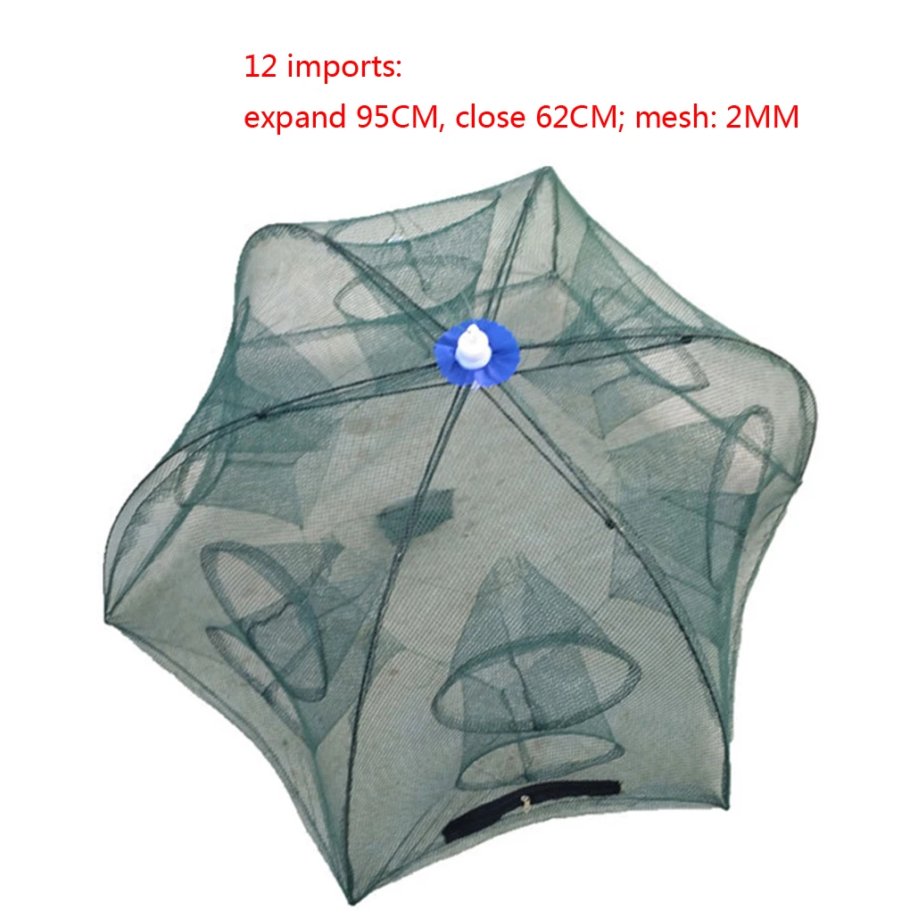 4-12 Holes Automatic Fishing Net Shrimp Cage Nylon Foldable Crab Fish Trap Cast Network With Umbrella Automatic Fish Network
4-12 Holes Automatic Fishing Net Shrimp Cage Nylon Foldable Crab Fish Trap Cast Network With Umbrella Automatic Fish Network