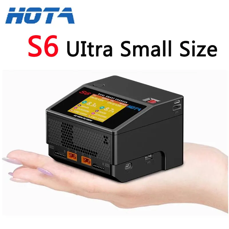 Новинка, Двухканальное умное ультрамаленькое зарядное устройство HOTA S6 AC400W DC650W 15A для Lipo LiHV LiFe LiIon NiZn NiCd NiMH аккумуляторов 
Новинка, Двухканальное умное ультрамаленькое зарядное устройство HOTA S6 AC400W DC650W 15A для Lipo LiHV LiFe LiIon NiZn NiCd NiMH аккумуляторов