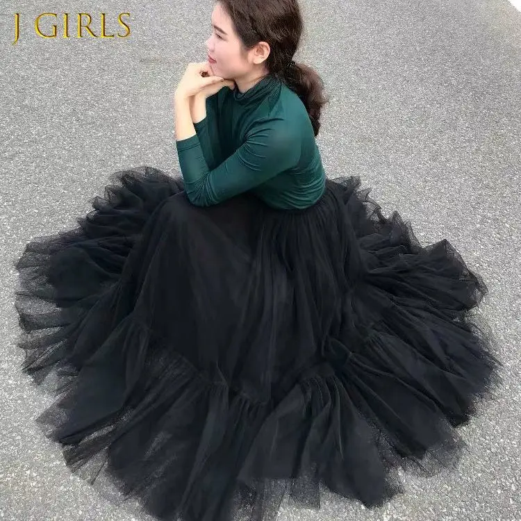 J GIRLS Womens Pleated Tulle Skirt Black Mesh High Waist Maxi Long Skirts Faldas Mujer Moda 2020 Jupe Vintage Skirts
J GIRLS Womens Pleated Tulle Skirt Black Mesh High Waist Maxi Long Skirts Faldas Mujer Moda 2020 Jupe Vintage Skirts