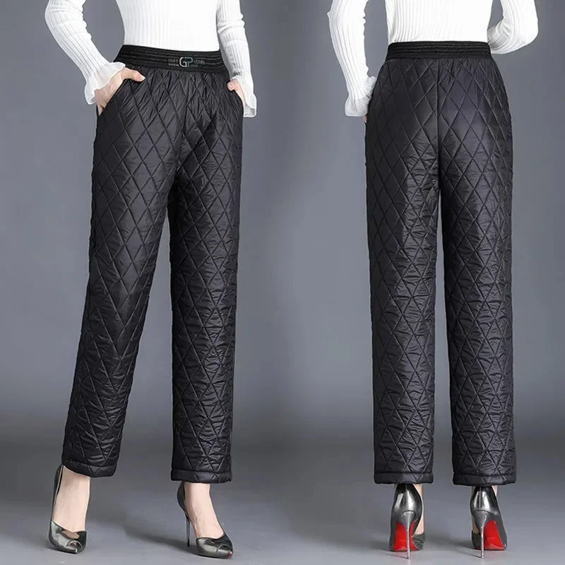Autumn Winter Women Down Cotton Pants Elastic High Waist Straight Pants Middle-aged Female Lightweight Outer Wear Cotton Pants
Autumn Winter Women Down Cotton Pants Elastic High Waist Straight Pants Middle-aged Female Lightweight Outer Wear Cotton Pants