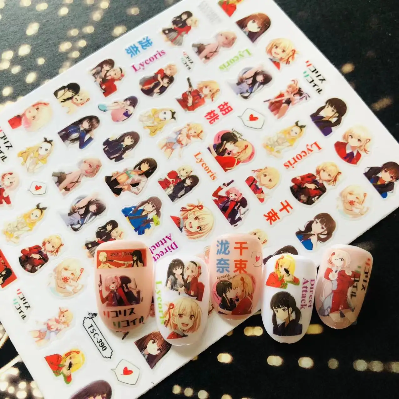 TSC-390 Lycoris Recoil 3d Nail Art Stickers Decal Template Diy nNail Tool Decorations Anime Slider 
TSC-390 Lycoris Recoil 3d Nail Art Stickers Decal Template Diy nNail Tool Decorations Anime Slider