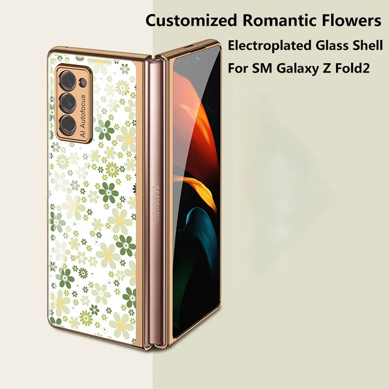 Romantic Glass Hard Phone Case For Samsung Galaxy Z Fold 2 5G Scattered Flowers Pattern Shockproof Cover For Galaxy Z Fold2
Romantic Glass Hard Phone Case For Samsung Galaxy Z Fold 2 5G Scattered Flowers Pattern Shockproof Cover For Galaxy Z Fold2