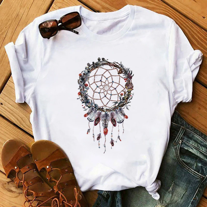 Funny Women's Feather Retro Cute Top Women's Summer Fashion Cartoon Holiday T-shirt Short Sleeve Pattern Printed Casual T-shirt
Funny Women's Feather Retro Cute Top Women's Summer Fashion Cartoon Holiday T-shirt Short Sleeve Pattern Printed Casual T-shirt