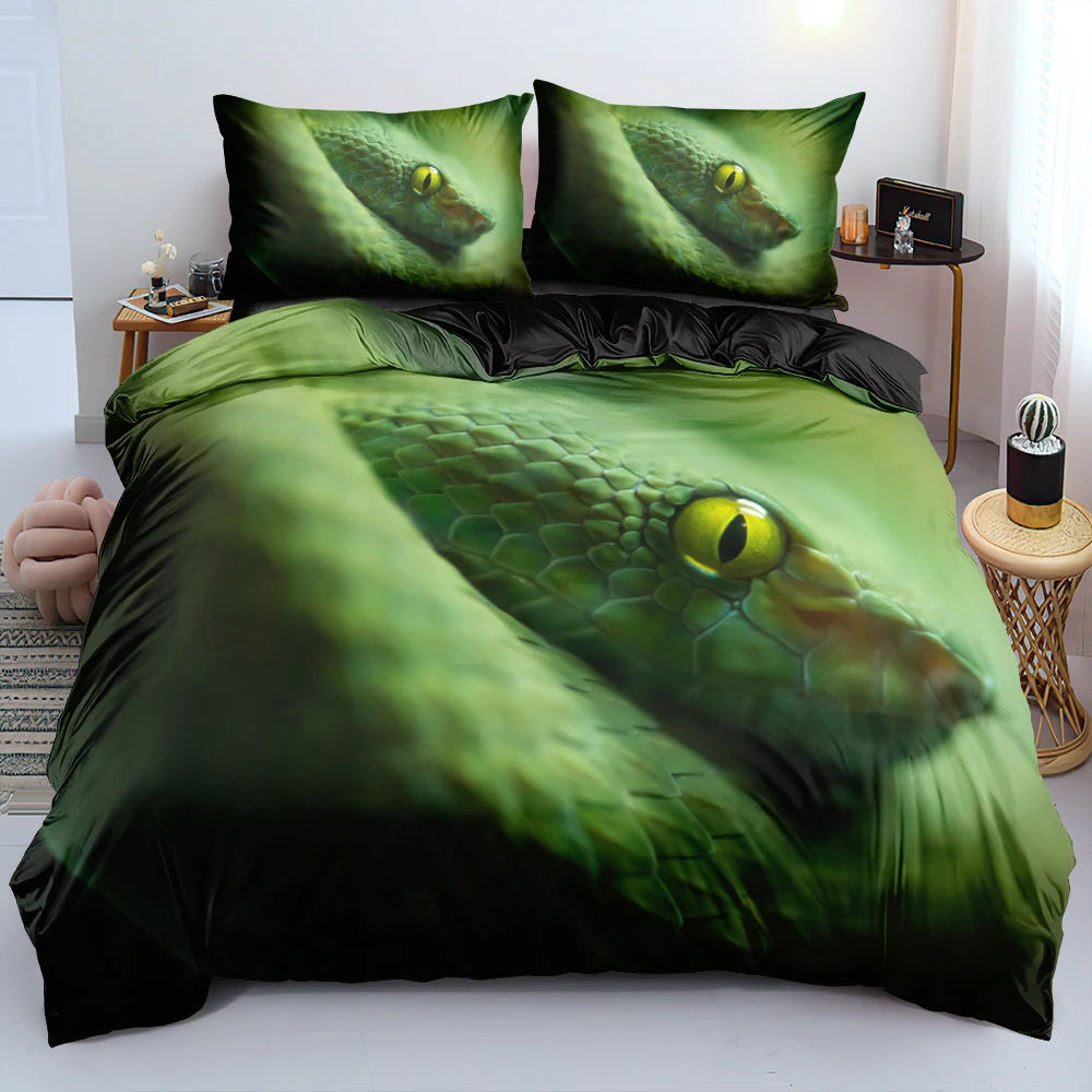 3D Digital Green Snake Bedding Set Duvet Black Custom Design Comforter Cover Twin King Queen Size 200x200cm Double Bed Linen
3D Digital Green Snake Bedding Set Duvet Black Custom Design Comforter Cover Twin King Queen Size 200x200cm Double Bed Linen