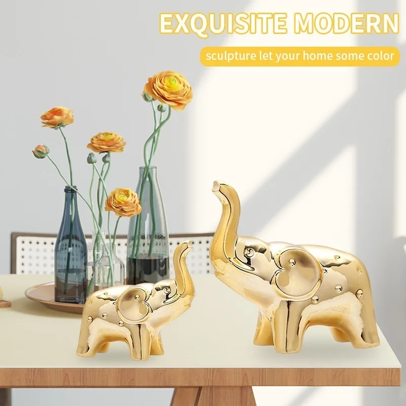 A Pair Of Cute Elephant Statues Furniture Decorative Crafts Ceramic Gold Mini Statues Placed In The Office Desktop Living Room
A Pair Of Cute Elephant Statues Furniture Decorative Crafts Ceramic Gold Mini Statues Placed In The Office Desktop Living Room