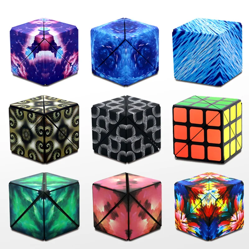 

Er Variety Geometric Changeable Magnetic Magic Cube Anti Stress 3D Hand Flip Puzzle Cube Kids Stress Reliever Fidget Toy
