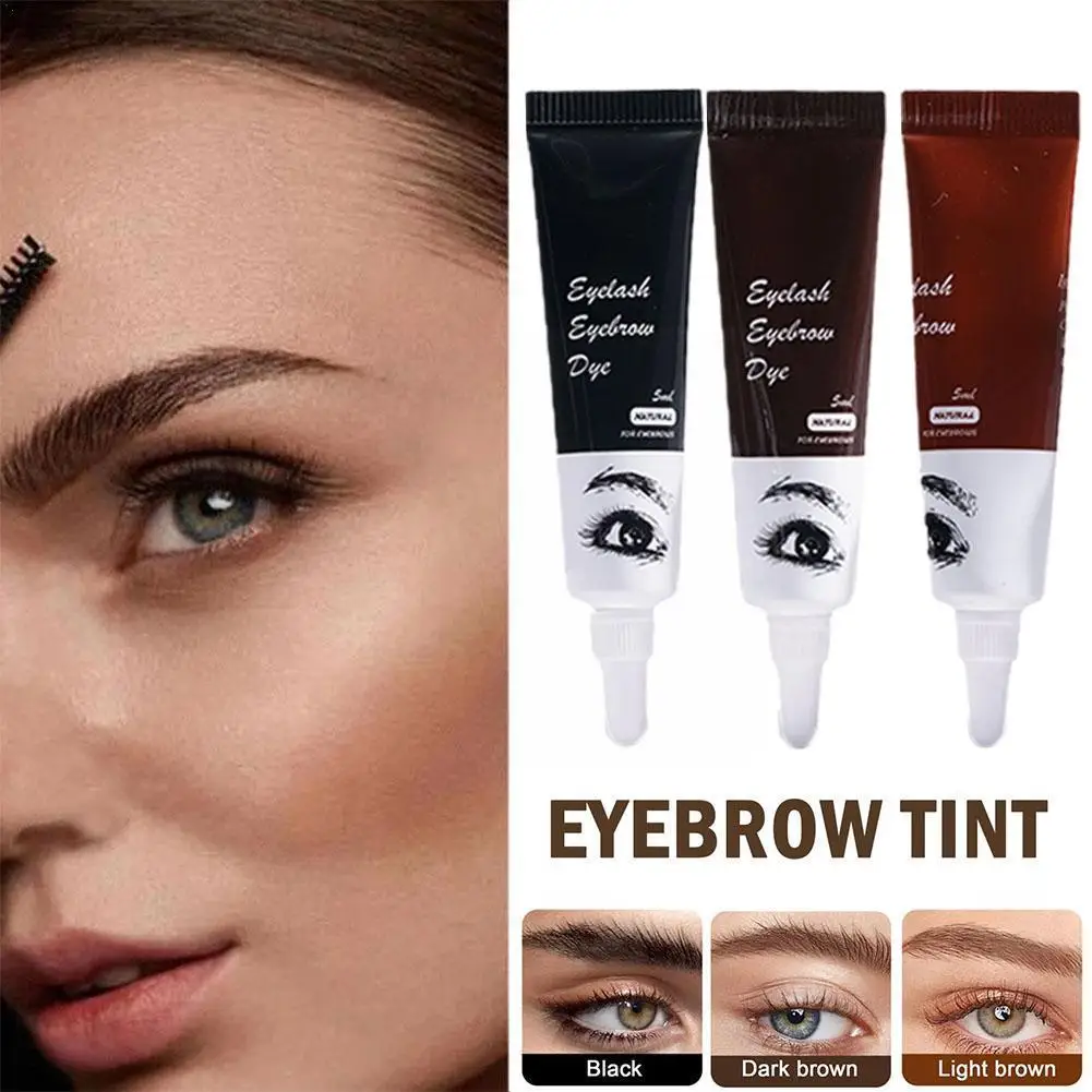 

Professional Henna Eyelash Eyebrow Dye Tint DIY Fast Gel Eyelash Coloring Easy Dye Eyebrow Semi Permanent Kit Tint Cream Ti X9S0