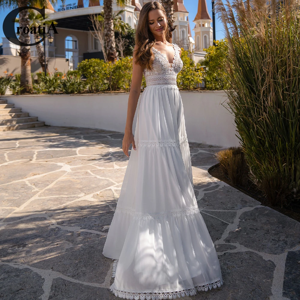 Croadia Bohemian Wedding Dresses Tassel V-Neck Goddess Chiffon New Vestido De Noiva Gelinlik Dubai Bridal Engagement Robe Mariee
Croadia Bohemian Wedding Dresses Tassel V-Neck Goddess Chiffon New Vestido De Noiva Gelinlik Dubai Bridal Engagement Robe Mariee