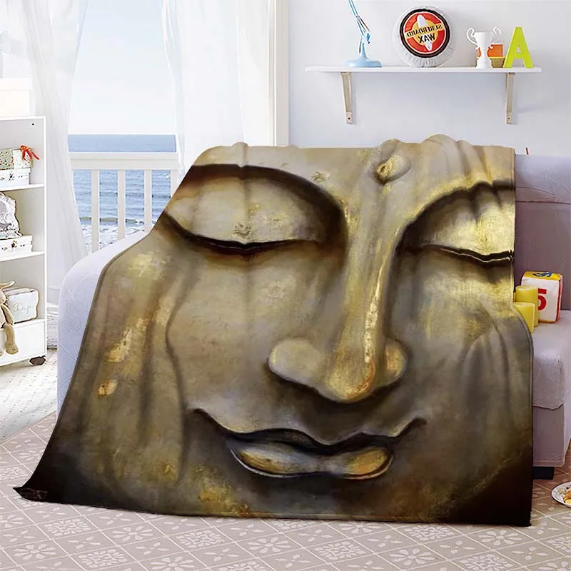 Буддистское религиозное крутое одеяло с головой Будды, легкое удобное мягкое дышащее супертеплое одеяло, постельное белье для путешествий 
Буддистское религиозное крутое одеяло с головой Будды, легкое удобное мягкое дышащее супертеплое одеяло, постельное белье для путешествий