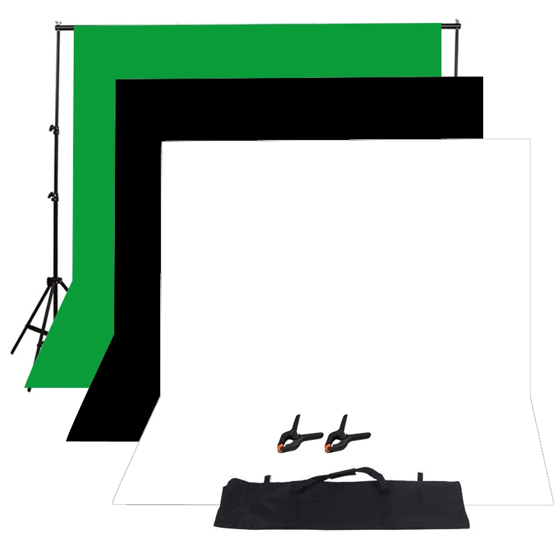 135W 5500K Studio Video Lights Lighting Kit 20*28" Softbox 3 background Support backdrops for photography
135W 5500K Studio Video Lights Lighting Kit 20*28" Softbox 3 background Support backdrops for photography