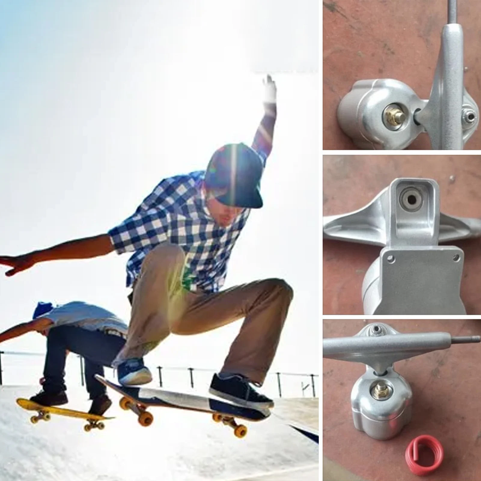 Solid Skateboard Truck Heavy-Duty Aluminum Alloy Skateboard Trucks For Meraki Professional Skateboard Accessory Tool
Solid Skateboard Truck Heavy-Duty Aluminum Alloy Skateboard Trucks For Meraki Professional Skateboard Accessory Tool