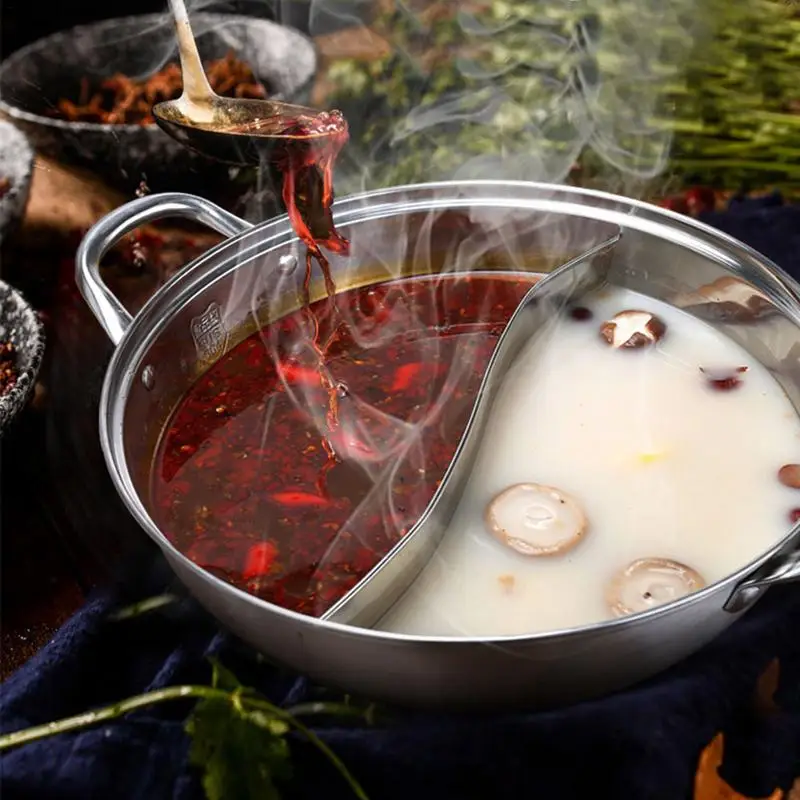 Double Flavor Pot Restaurant Hot Pot Stainless Steel Hot Pot With Divider For Induction Cooktop Stove Mandarin Duck Pot 2 Grid 2
Double Flavor Pot Restaurant Hot Pot Stainless Steel Hot Pot With Divider For Induction Cooktop Stove Mandarin Duck Pot 2 Grid 2