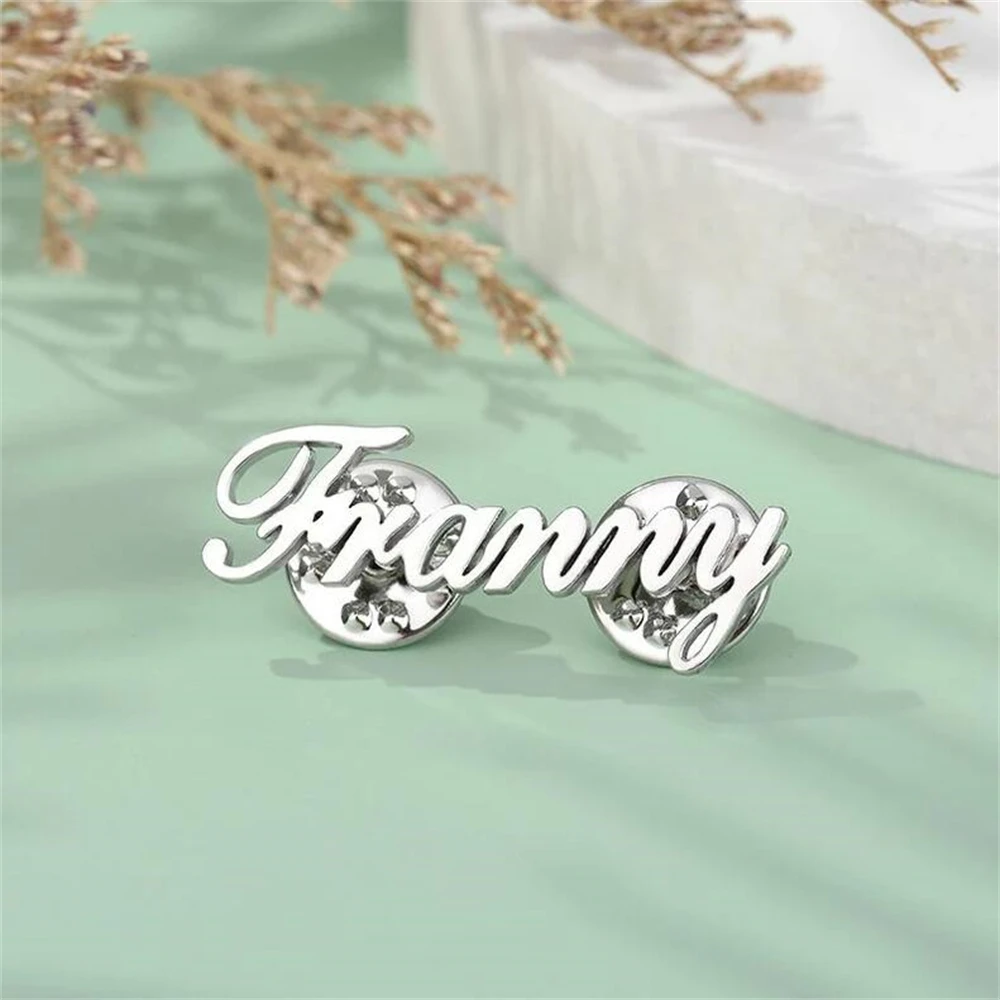 Custom Name Brooches For Women Personalized Brooch Nameplate Lapel Pin Breastpin Clip Clasp Stainless Steel Jewelry Men Gift
Custom Name Brooches For Women Personalized Brooch Nameplate Lapel Pin Breastpin Clip Clasp Stainless Steel Jewelry Men Gift