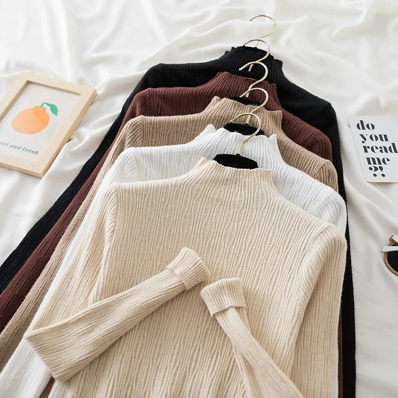 Hot Sale 2023 Warm Cashmere Pullovers Jumper Autumn Winter Korean Sweater Long Sleeve Sweater Women Basic Slim Knitted Pullove
Hot Sale 2023 Warm Cashmere Pullovers Jumper Autumn Winter Korean Sweater Long Sleeve Sweater Women Basic Slim Knitted Pullove