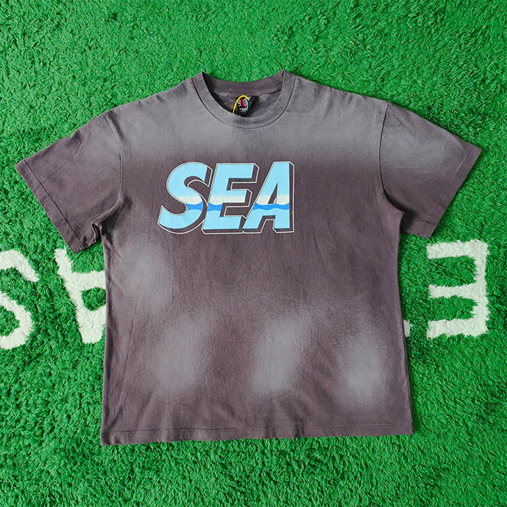 

Оптовая продажа, модная уличная футболка drift с принтом в стиле ретро, с изображением святого Михаила, ветра и моря, футболки для мужчин