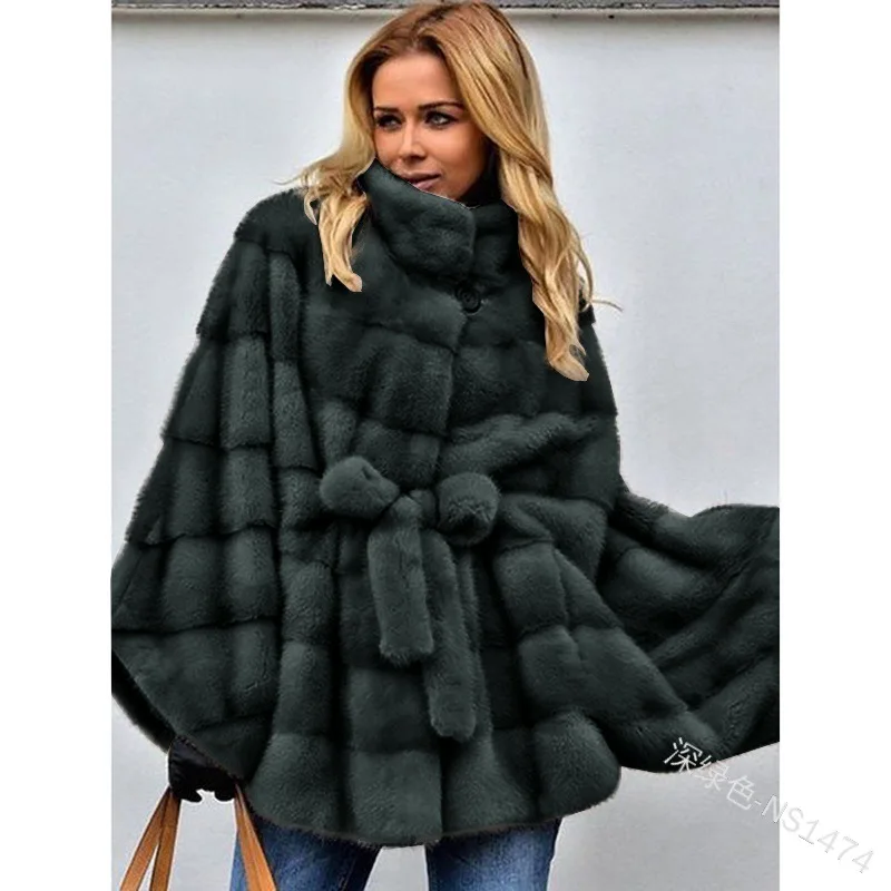 Elegant Belt Faux Fox Fur Coat Women Winter Fashion Medium Long Artifical Fox Fur Coat Lady Warm Fake Fox Fur Cloak Coats
Elegant Belt Faux Fox Fur Coat Women Winter Fashion Medium Long Artifical Fox Fur Coat Lady Warm Fake Fox Fur Cloak Coats