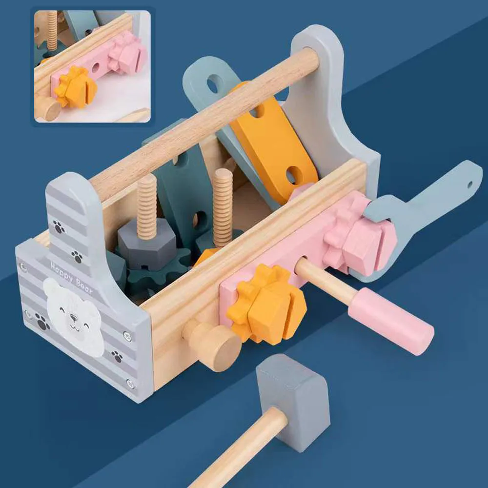 Children Toolbox Toy Wooden Pretend Game Simulation Kid Multifunctional Repair Tool Box Set for Boy Play Set Preschool Tool Gift
Children Toolbox Toy Wooden Pretend Game Simulation Kid Multifunctional Repair Tool Box Set for Boy Play Set Preschool Tool Gift