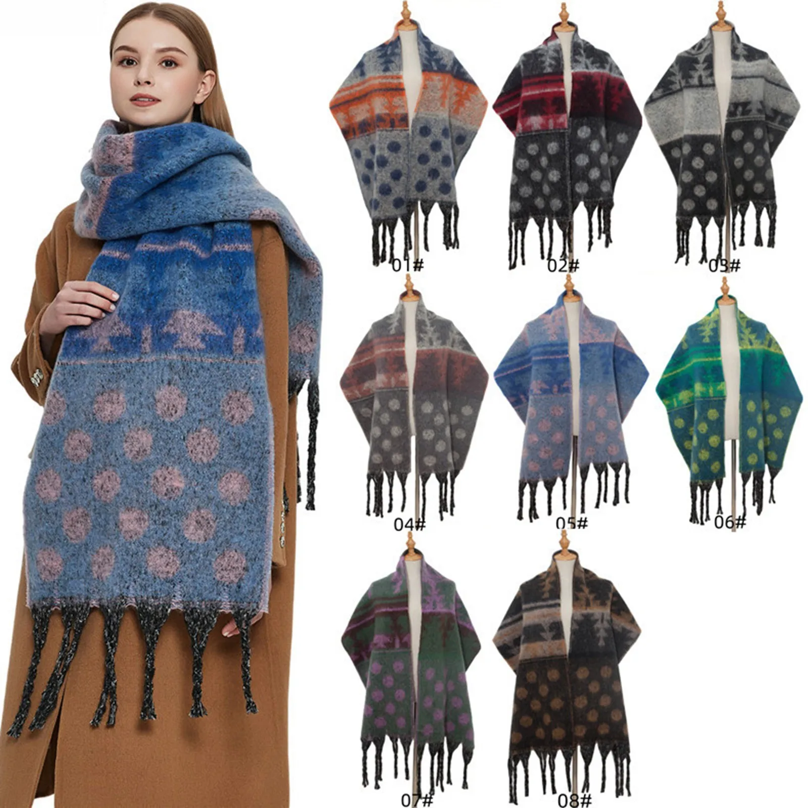 Fashion Cashmere Women Scarf Thickening Winter Plaid Scarf Shawl Reversible Cape Shawl Wrap Blanket Tassel Warm Poncho Foulard
Fashion Cashmere Women Scarf Thickening Winter Plaid Scarf Shawl Reversible Cape Shawl Wrap Blanket Tassel Warm Poncho Foulard