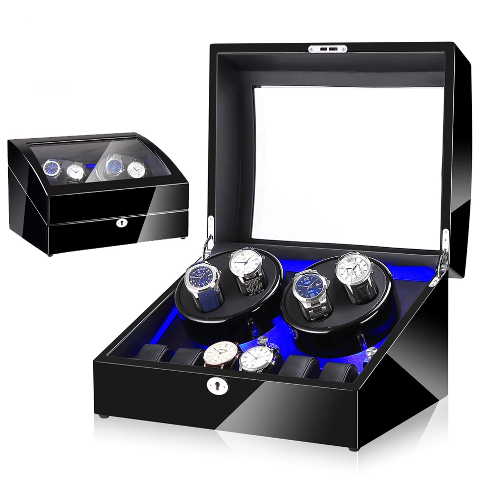 Watch Winder Box Automatic Usb Watchwinder Luxury Wood Box Watch Rotator Cabinet Case Piano Paint Black Carbon Fiber Box 4+6
Watch Winder Box Automatic Usb Watchwinder Luxury Wood Box Watch Rotator Cabinet Case Piano Paint Black Carbon Fiber Box 4+6