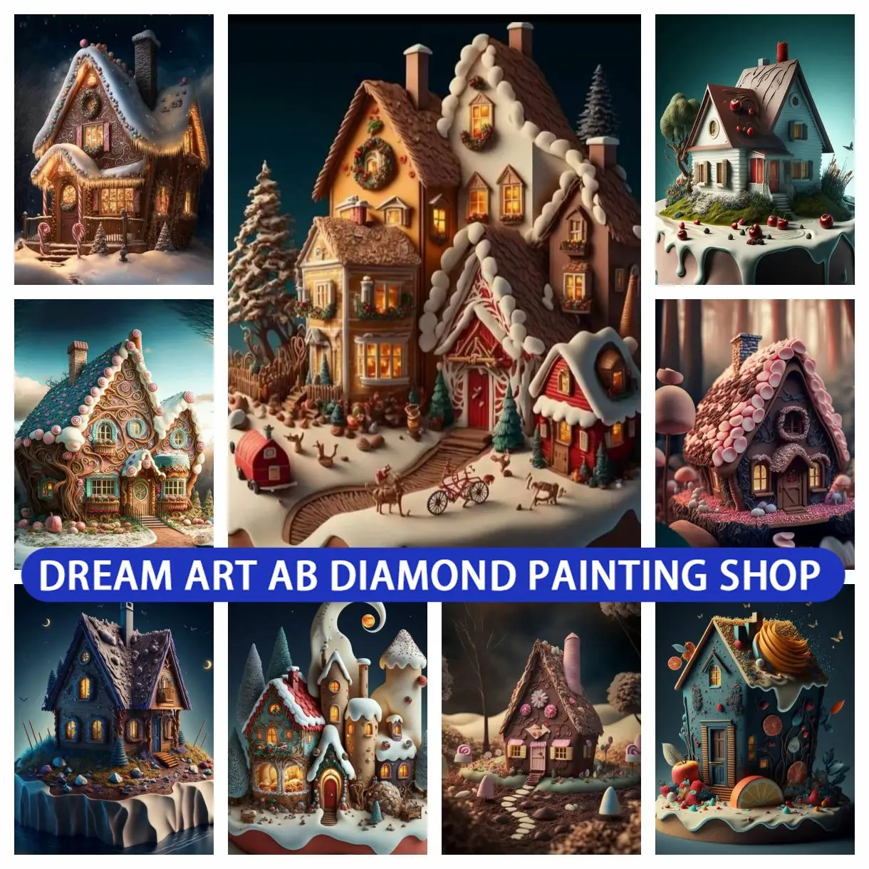 Dream Gingerbread House AB Diamond Painting Diamond Cross Stitch Rhinestones Handmade Art Embroidery Christmas Gift Home Decor
Dream Gingerbread House AB Diamond Painting Diamond Cross Stitch Rhinestones Handmade Art Embroidery Christmas Gift Home Decor
