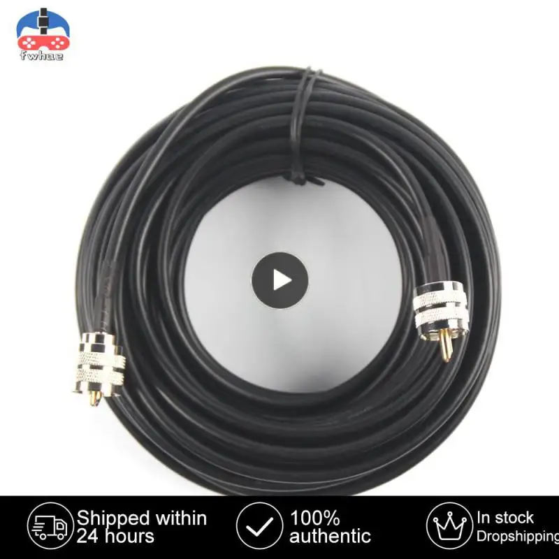 

Convenient Uhf Male To Male Rg8x Cable Black Coaxial Cable Portable Aluminum Foil Rf Antenna Cable Consumer Electronics 15m