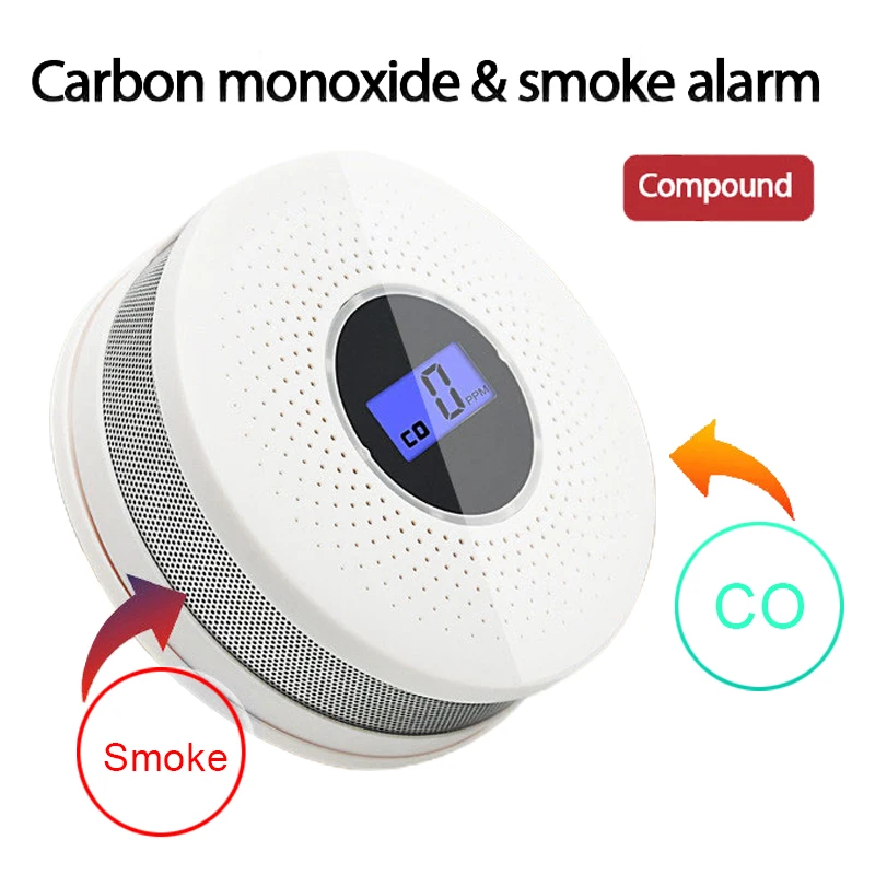 High Sensitive Gas Smoke Alarm Co Carbon Monoxide Detector 2 in 1 LED Digital Fire Protection Sensor Home Security Alarm
High Sensitive Gas Smoke Alarm Co Carbon Monoxide Detector 2 in 1 LED Digital Fire Protection Sensor Home Security Alarm