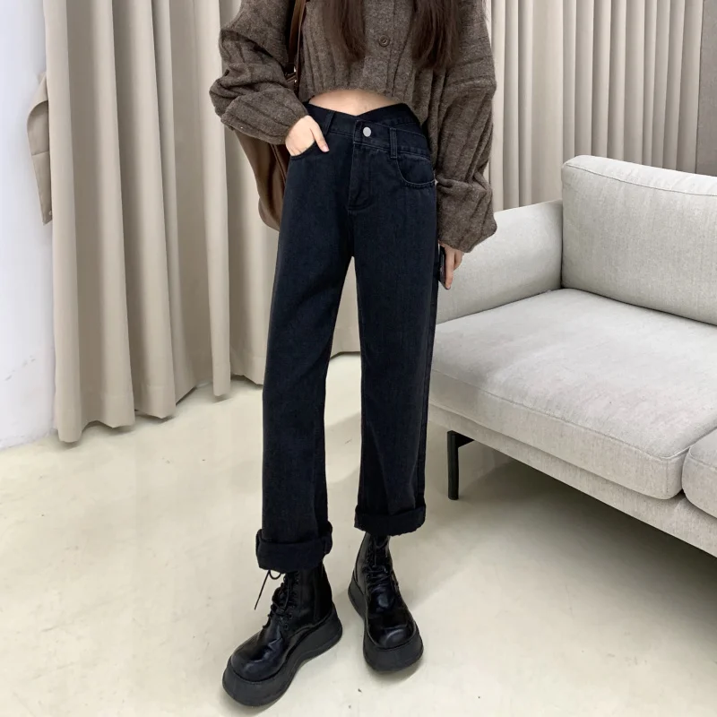 DD2716 New design sense washed versatile loose high-waisted wide-leg long trousers jeans
DD2716 New design sense washed versatile loose high-waisted wide-leg long trousers jeans