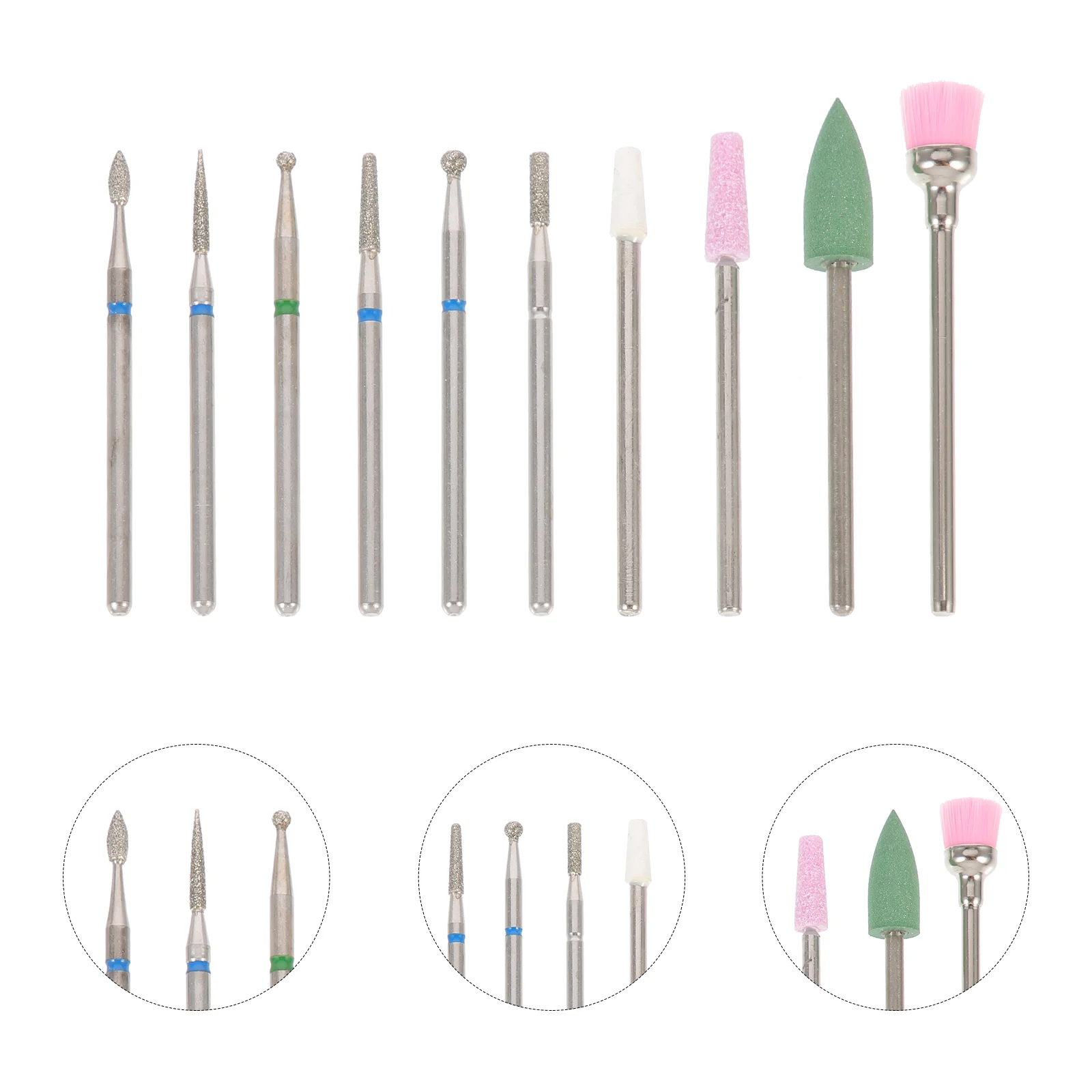 Nail Drill Bits Set: Cuticle Ceramic Nail Bit 10pcs Electric Nail File Sanding Bits for Manicure Pedicure Home Salon
Nail Drill Bits Set: Cuticle Ceramic Nail Bit 10pcs Electric Nail File Sanding Bits for Manicure Pedicure Home Salon