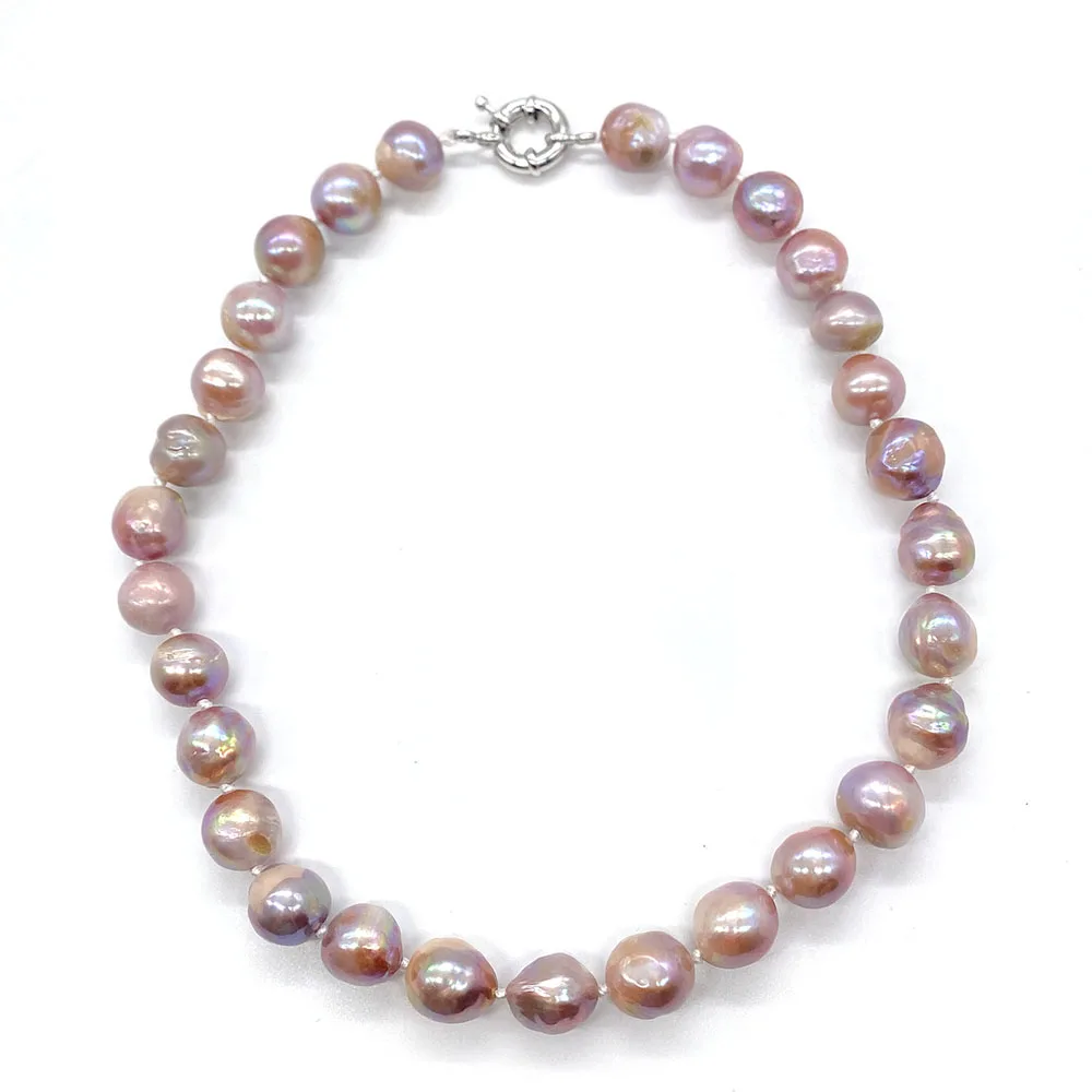 Natural Pearl Necklace Purple Edison Pearl Lavender Color 11-12mm Women's Fashion Necklace All Matching Length 40cm
Natural Pearl Necklace Purple Edison Pearl Lavender Color 11-12mm Women's Fashion Necklace All Matching Length 40cm