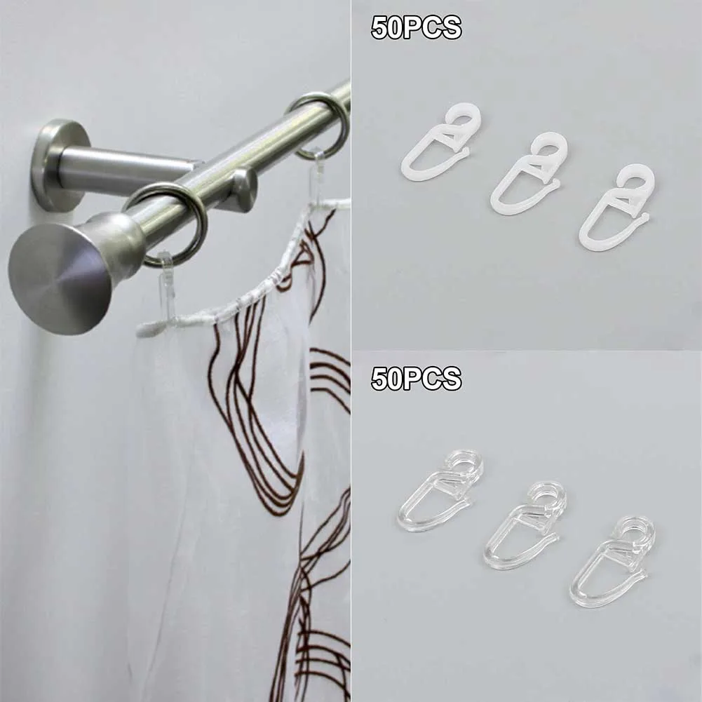 50pcs/Set 9mm and 34mm Length Hanging Hooks Ring Window Curtain Hanger White Plastic For Car Home Office Spherical Sphere
50pcs/Set 9mm and 34mm Length Hanging Hooks Ring Window Curtain Hanger White Plastic For Car Home Office Spherical Sphere