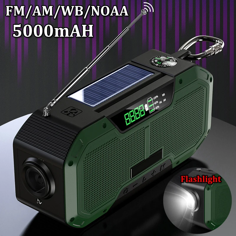 5000 мАч AM/FM/WB/NOAA погодное радио портативный солнечный ручной радиоприемник с светодиодный фонарик-Компас аварийный внешний аккумулятор
5000 мАч AM/FM/WB/NOAA погодное радио портативный солнечный ручной радиоприемник с светодиодный фонарик-Компас аварийный внешний аккумулятор